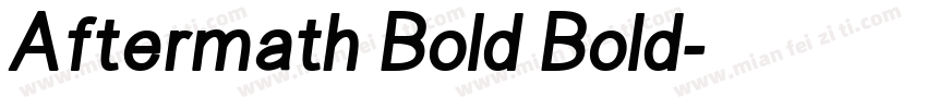 Aftermath Bold Bold字体转换